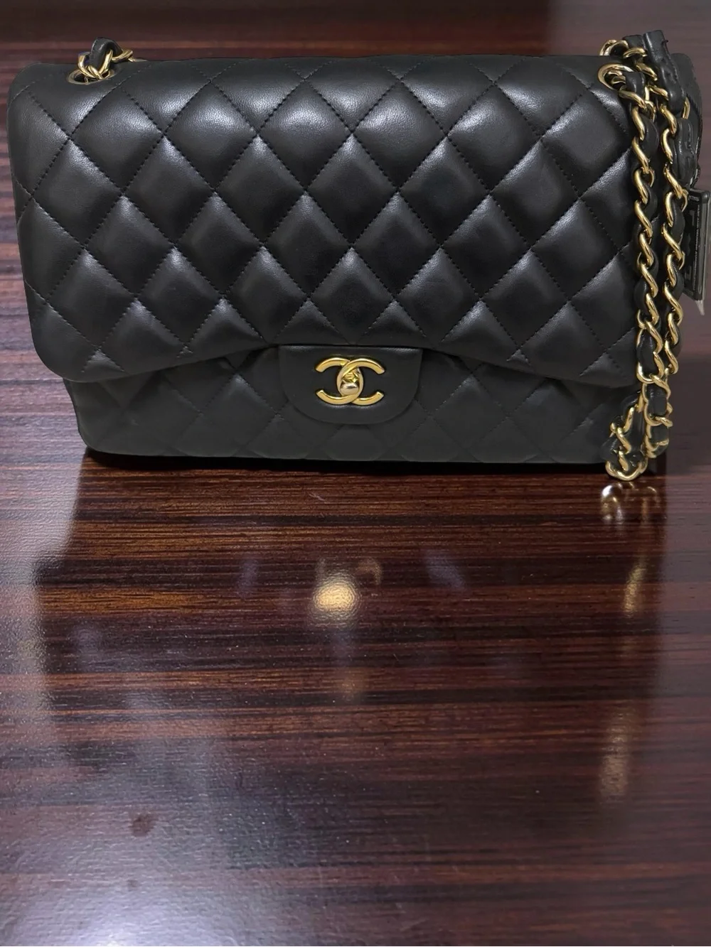 Chanel Classic Double Flap Bag Quilted Lambskin Jumbo